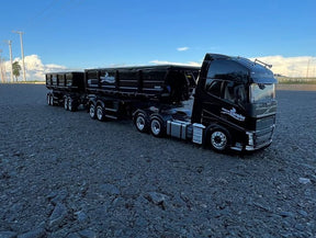 Miniatura Volvo FH + Rodocaçamba Randon com Dolly Rebaixado – Escala 1/24 (Personalizável)